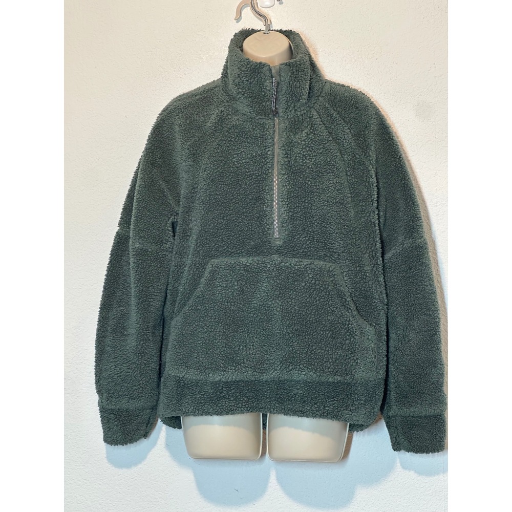 Lululemon Scuba Oversized Half-Zip Fleece Pullover Green LW3GGCS XS/S